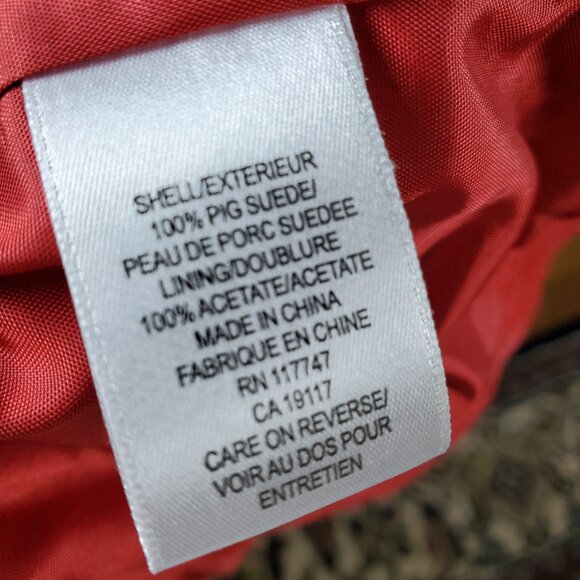 David Brooks Orange Suede Jacket | Size M - Picture 6 of 7